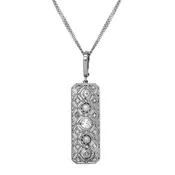 Antique 0.67 Carats Diamond &amp; Pearl Pendant