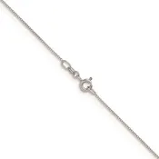 14k white gold 1.1mm cable chain 16"