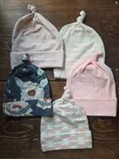 Pink Baby Beanie Set