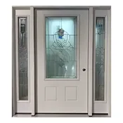 Blossom Glass 22×48 Steel Front Door With 2 Sidelites HL