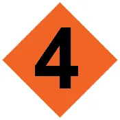 DOD 6055 Fire Division 4 Moderate Fire Sign DOD-004 Explosives