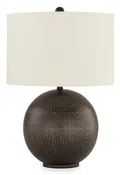 26-Inch Black and Goldtone Metal Table Lamp