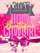 Gift Certificates Emailed or Pickup $25 and up