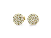 Diamond Circle Earrings - Gold 'N I
