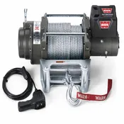 12 Volt Elect 12000 LB Cap 125 Ft Rope Roller Fairlead Wired Remote