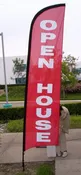 12′ Dye Sublimated Razor or Blade Feather Flag- Double Sided