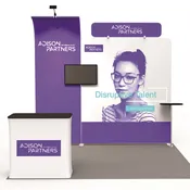 10×10 Ft Trade Show Display with Monitor Mount [KIT] –  Adison
