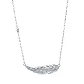 14K 0.12cttw VS White Diamond Feather Necklace