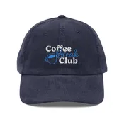 Coffee Break Club Corduroy Cap - Blue