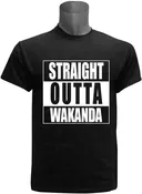 Black Panther Inspired “Straight Outta” Screen Printed T-Shirt, Black