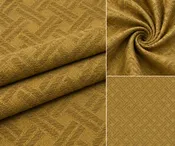 Ashoo Modern Grid Mustard Gold Polyester Fabric