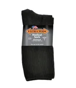 Extra Wide Sock Company Medical Sock Inverted Toe Seam Small Crew Black #4851