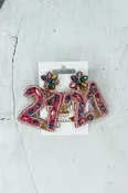 21 Pink Beaded Earrings