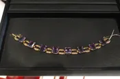 14 Karat Yellow Gold Amethyst Bracelet — OleTowne Jewelers