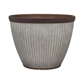 10″ Hdr Westlake Round Planter Rustic Galvanized
