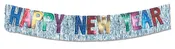 12′ Metallic Happy New Year Banner