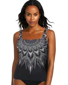 Active Spirit New Awakening Chlorine Resistant Square Neck Tankini Top
