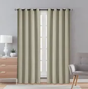 2 Pieces "3020" Eve Collection Weaving Blackout Embossed Window Curtain (12 PER CASE)
