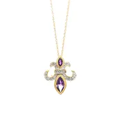 Amethyst Diamond Necklace — Glitz Jewelers