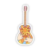 Colorful Acoustic Guitar Sticker