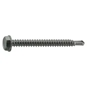 #10 X 2 Stainless Steel Hex Head Self-drilling Sheet Metal Screws - 410 Hardness