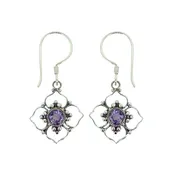 (250RAM) Amethyst Sterling Silver Earrings