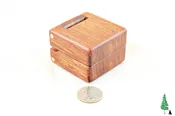 Double Hinged Wood Ring Box | Bubinga & Bubinga #152