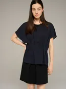 Blouse droite manches courtes en coton