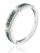 14K EMERALD & DIAMOND RING