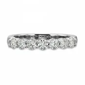 7 Brilliant Round Diamond Half Eternity Band