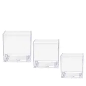 4", 5", 6" CLEAR PLASTIC CUBES, SET OF 3 | 3-Piece per Set
