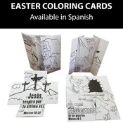Spanish Easter Story Coloring Craft for Kids (12-Pack) - Interactive Bible Origami Card