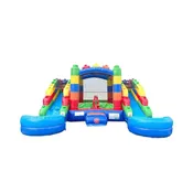 16FT Castle Bounce House With Dual Slides, Blower And Pool Combo (SAK56319)