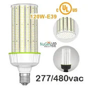 480v NG-WL-120WH 120 Watt LED Corn Bulb 5000k 15317LM 277-480VAC 5YR