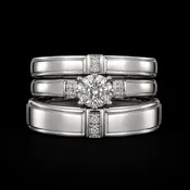 14K White Gold Diamond Bridal Set