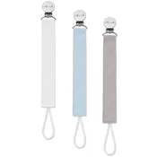 Ali+Oli Linen Pacifier Clips (set of 3)