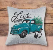 ACCENT PILLOW FLOWER TRUCK