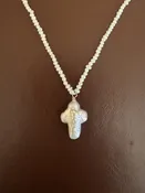 18″ Pearl Cross Necklace/Make It All Pearls