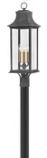 Adair LED Post Top or Pier Mount Lantern in Aged Zinc