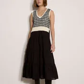APRICOT Dogtooth Sweatervest Dress