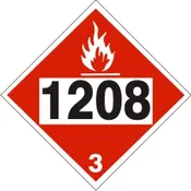 1208 HEXANES – CLASS 3 PLACARD