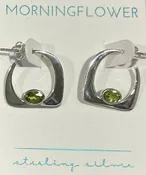925 Gemstone Geo Hoops