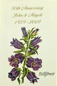Bell Flower Anniversary Seed Packet Favor