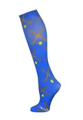 Blue Field Hockey Sticks Socks