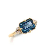 Blue Topaz Emerald Cut Ring — Stucchi Jewelers