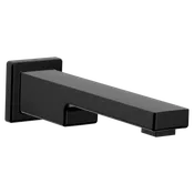 10" Matte Black Wall-Mounted Non Diverter Tub Filler Spout