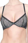 Addiction Provocante Sheer Mesh Demi Cut Bra