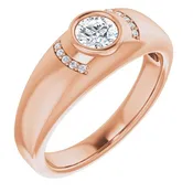 Accented Bezel-Set Ring
