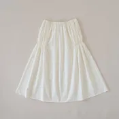 Batiste Cotton Smocked Skirt