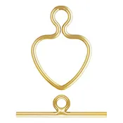 10mm Heart Toggle Set, 14k Gold Filled, #4002054HSET
